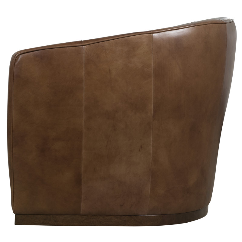 Fairfax Swivel Barrel Chair, Brown