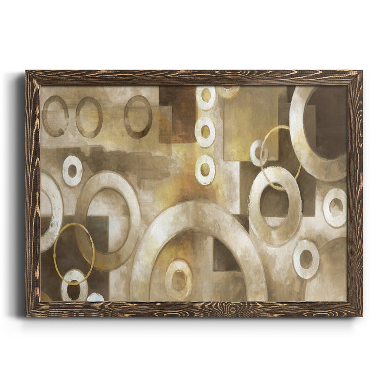 Neutral Motion - Peinture sur toile encadrée, Toile avec cadre en noyer, H 24 po x l 18 po x P 1,5 po