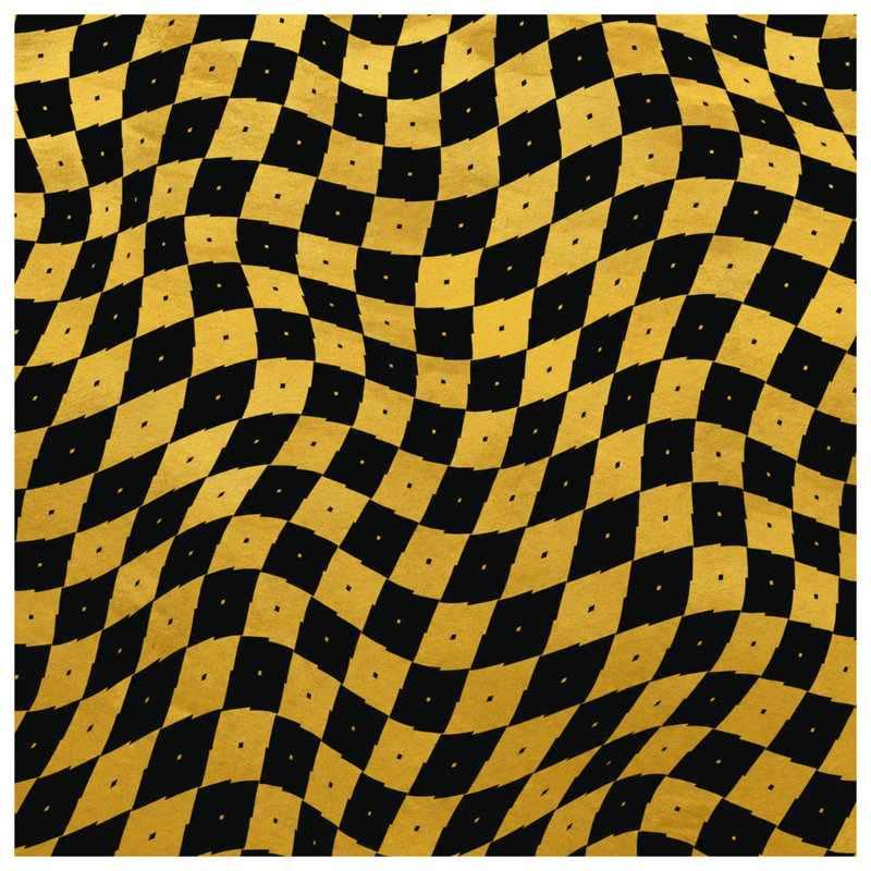 Wavy Checkered Pattern Double Sided Throw Pillows, 20 x 20 inches