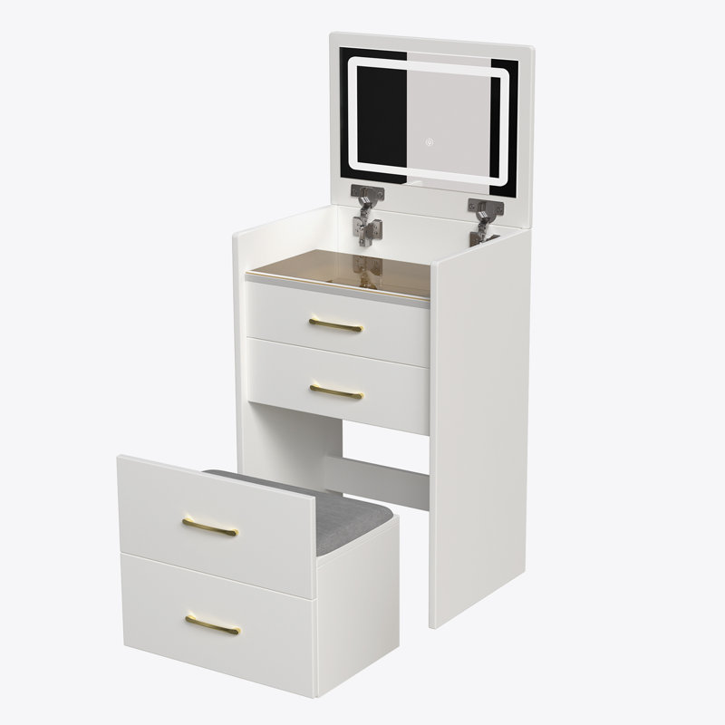 Bureau de coiffeuse 3-en-1 Chrysanthia