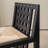 19.29" Black Solid back side Chair(Set of 2)