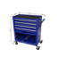 Coffre à outils à 4 roulettes, 24,91 po x 13 po x 30,03 po, bleu. Pour garage, entrepôt. Boîte de rangement fonctionnelle à 4 roues verrouillable, thermolaquée, 24,91 po x 13 po x 30,03 po. Boutique, garage. Avec frein,