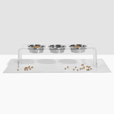 Medium Triple Dog Bowl Feeder With Bowls