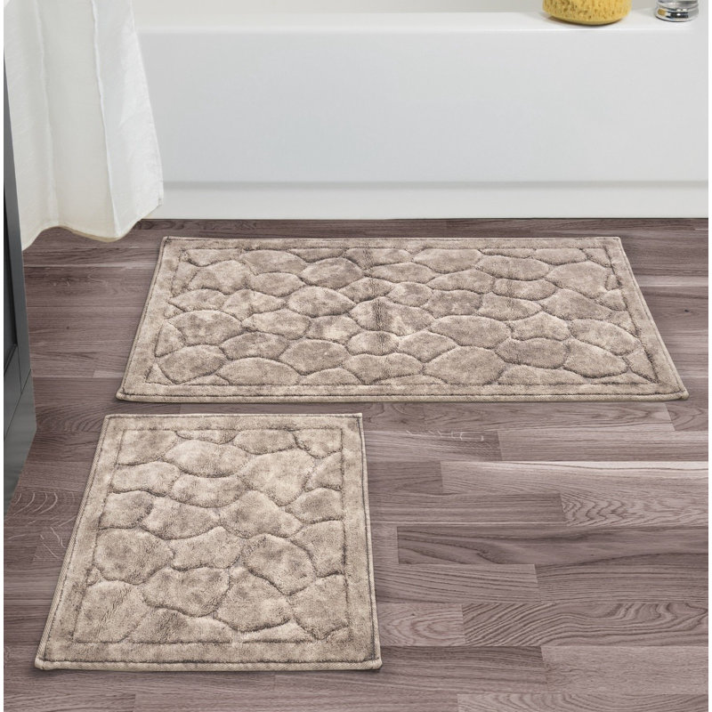 Ensemble de 2 tapis de bain Millgrove, Brun foncé
