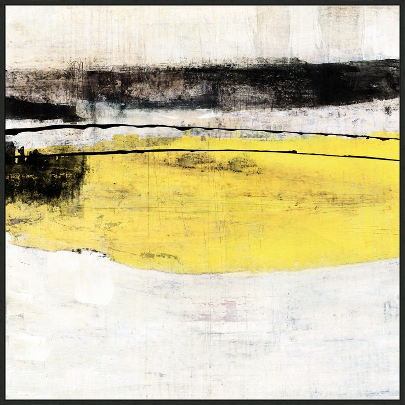 «The Great Divide» par Christopher Kennedy, peinture sur toile à cadre flottant, H 37 po x l 37 po x P 2,25 po