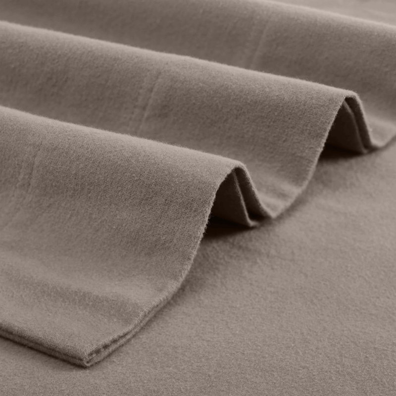 Blue Nile Mills Classic Solid 100% Cotton Flannel Deep Pocket Sheet Set, Gray, California King Sheet Set with 2 Pillowcases