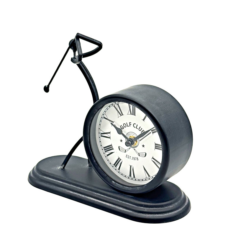 Horloge de table golfeur