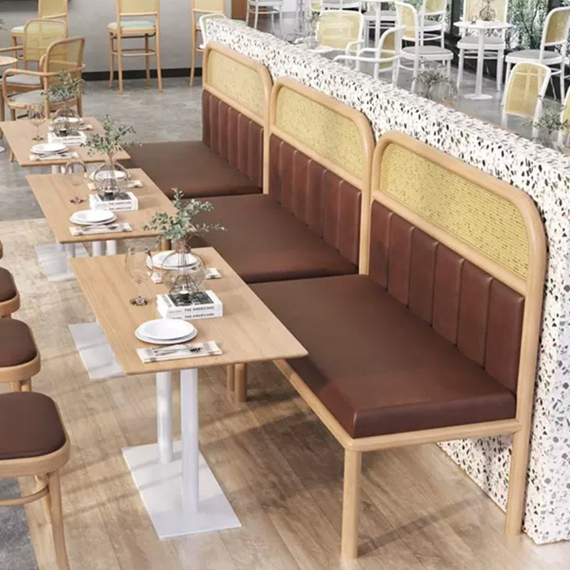 Banc de restaurant léger et luxueux, Brun