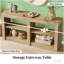 Console rustique et moderne à 3 niveaux avec construction en bois durable et tablettes ouvertes pour une utilisation polyvalente