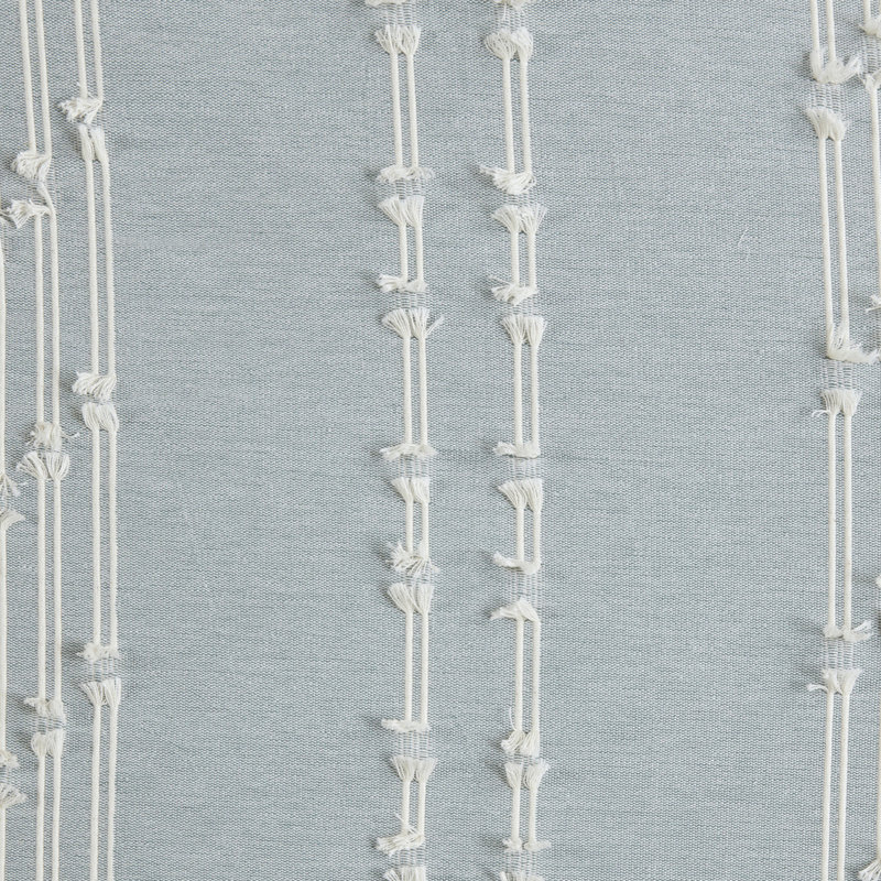 Édredon 3 pièces en coton - rayures brodées et élégantes pour grand lit 3 dans une texture lisse de couleur naturelle