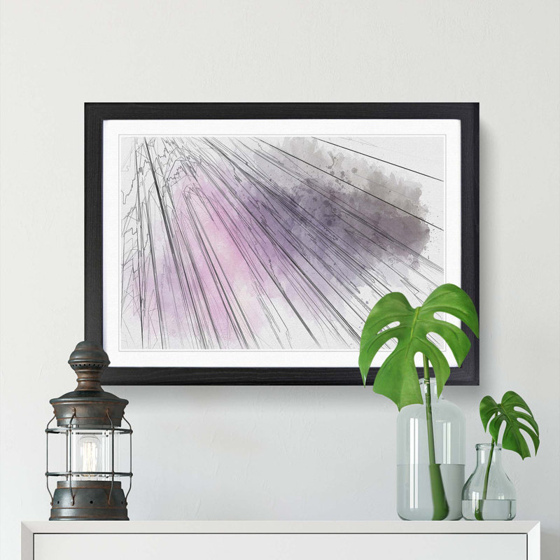 Movement in Abstract - Framed Print, 48cm H x 65cm W x 2cm D, Black Framed
