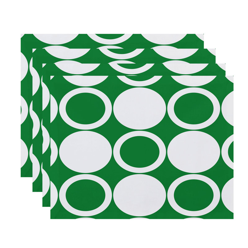 Sergent Polyester Geometric Rectangle Placemat, Green