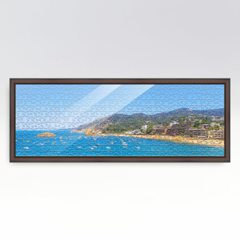 Chedo Solid Wood Picture Frame, Brown, 12" W x 36" H
