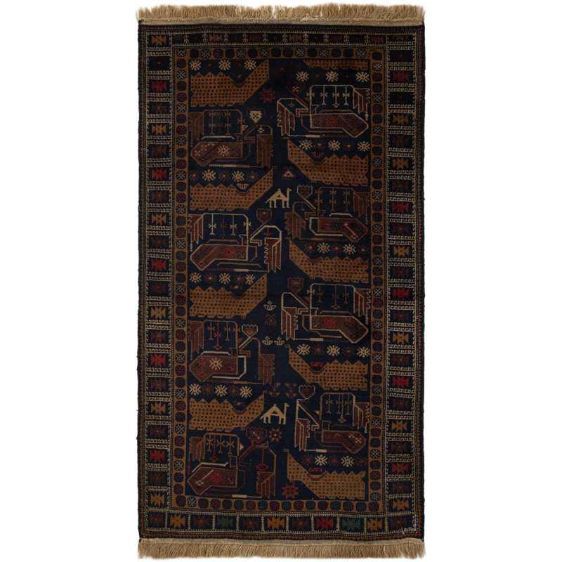 Tapis bleu marine Oliveri