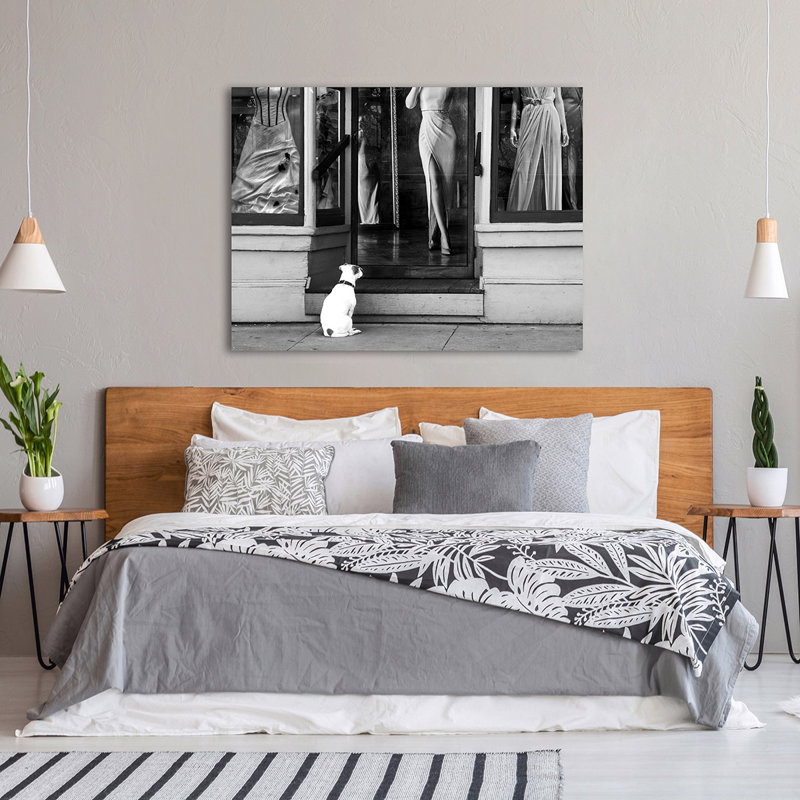 3AP5597 Waiting For Her by Julian Lauren - Wrapped Canvas Art Prints, 60cm H x 80cm W x 4cm D