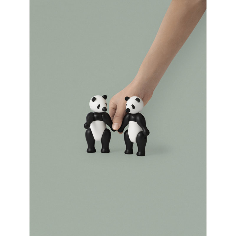 Pandabear Figurine, 5.9" H x 3.7" W x 2.6" D