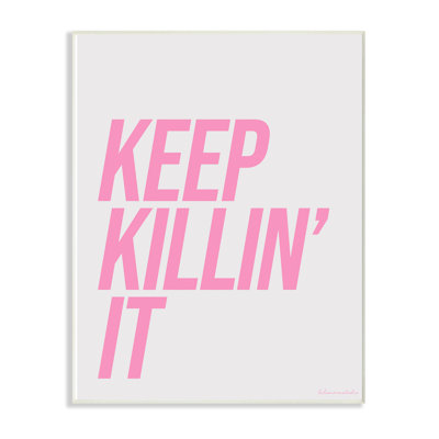 Art mural rose et gris «Keep Killin It» par House of Lulu