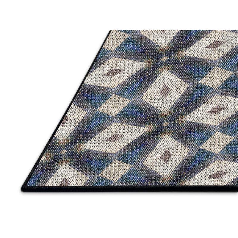 Geometric Indoor Rug, Rectangle 2' x 3'
