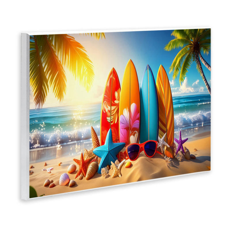  "Tropical Surf & Turf", art mural par Alina Georgescu, H 10 po x l 15 po