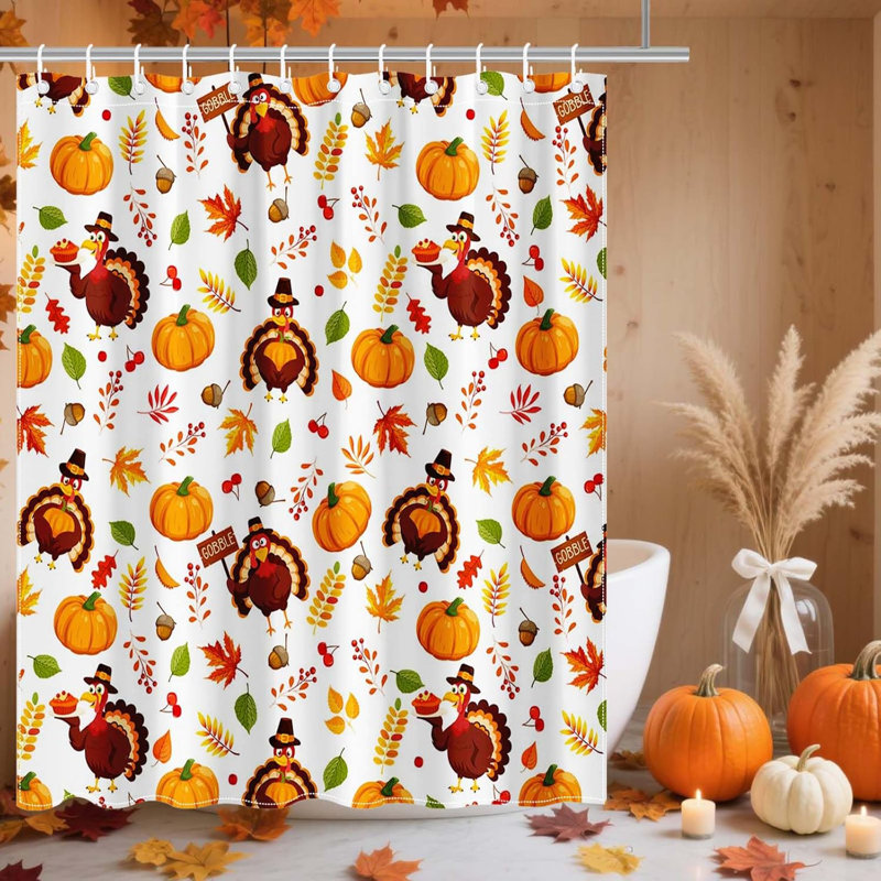 Rideau de douche Happy Thanksgiving