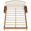 Lit plateforme en bois avec tête de lit rembourrée et étagères de rangement latérales-970735068-970735070