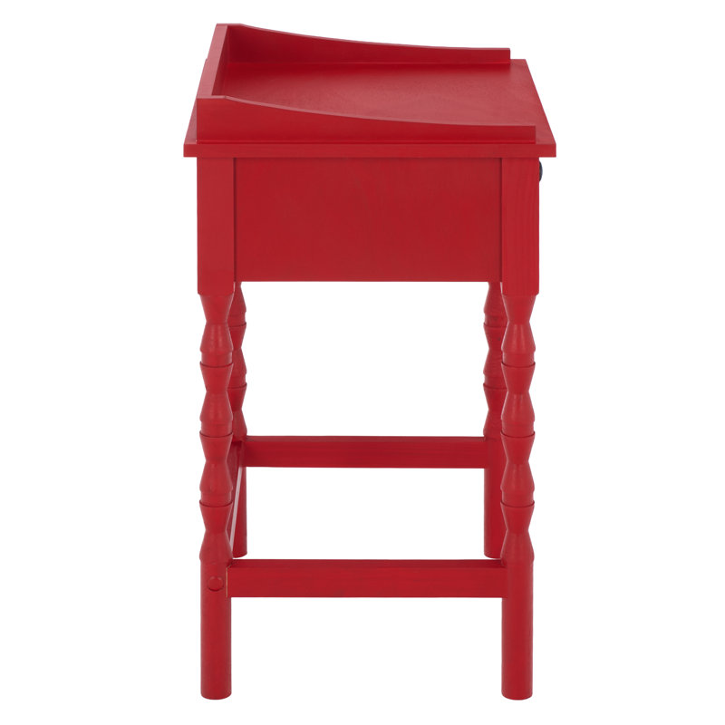 End Table, Bright Red