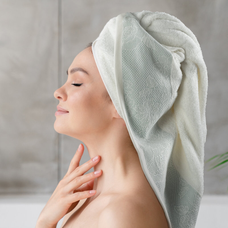 Hulac Midweight Jacquard Hand Towel, Mint