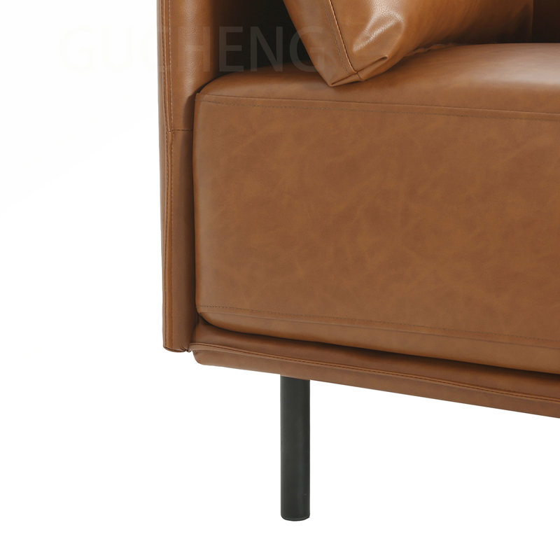 Chaise longue confortable en similicuir avec fabrication robuste pour la détente