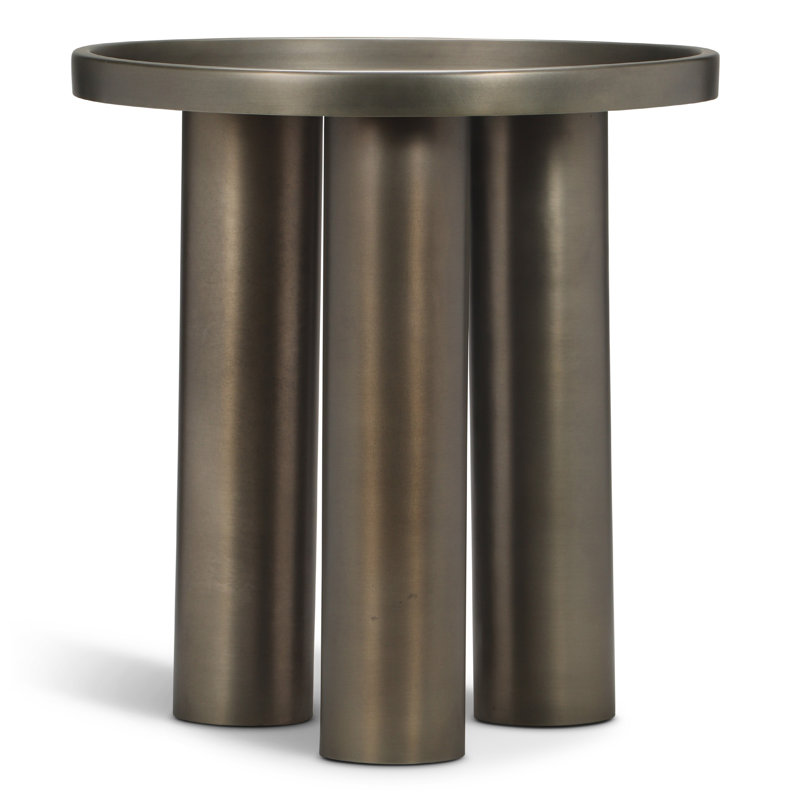Sofia End Table, Industrial Nickel