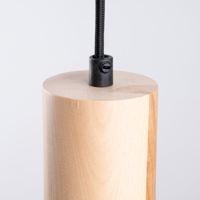 1 - Light Stainless Steel Pendant, Black