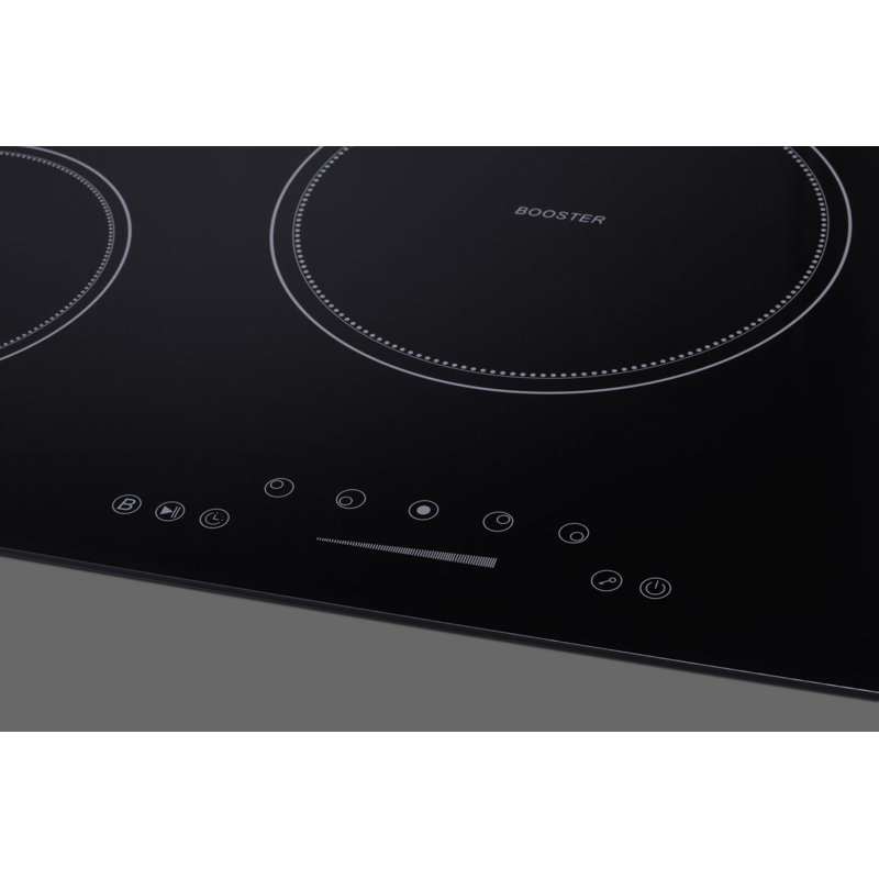 Summit 36" Black Ceramic Glass 5-Burner Induction Cooktop
