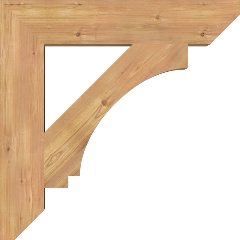BKTIMP06 Support en bois rustique à lattes impériales, Cèdre rouge de l'Ouest (lisse), H 30 po x l 5,5 po x P 30 po
