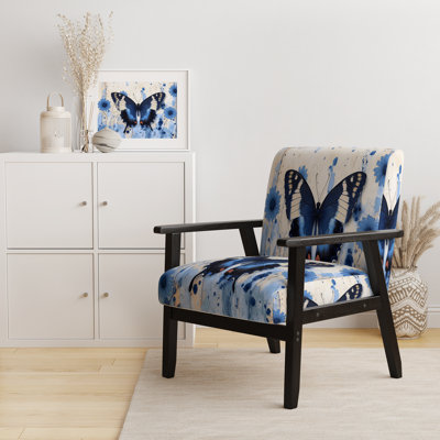 Chaise avec accoudoirs en velours Magiera