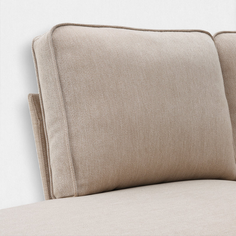 Khristine Upholstered Sectional Right Hand Facing, Khaki 100% Polyester