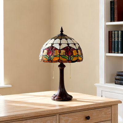 Lampe de table 12 "style vitrail Tiffany