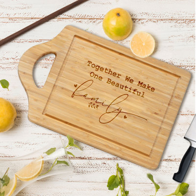 Together We Make One - 1 Piece Bamboo Cutting Board