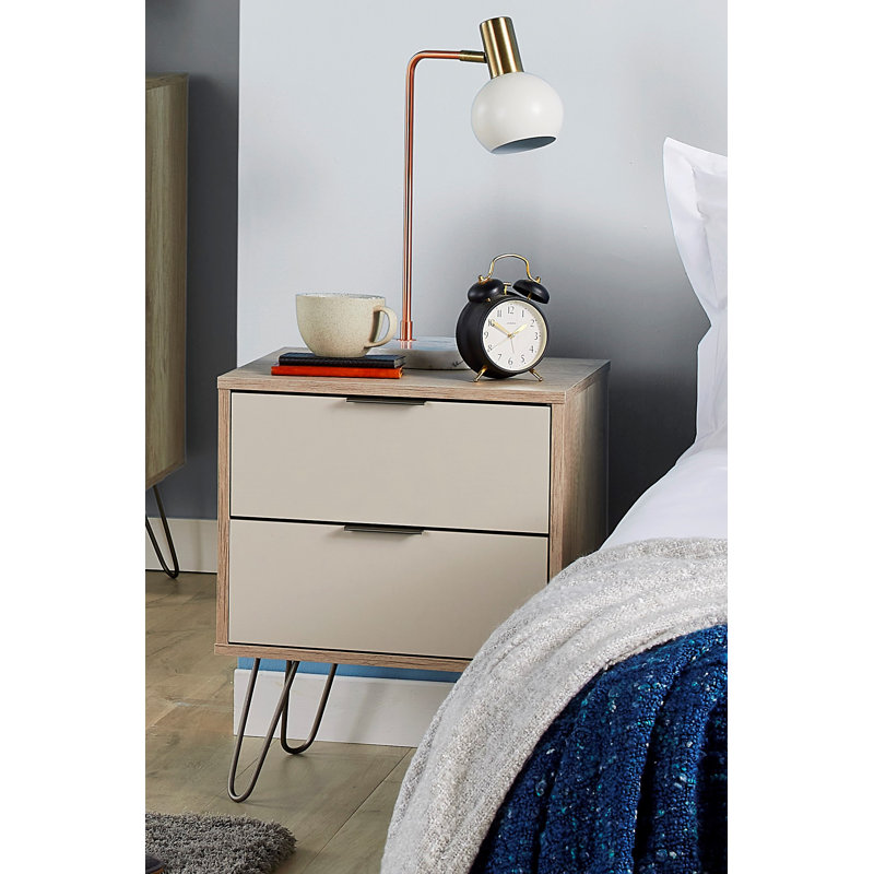 Esopus 2 Drawer Bedside Table Industrial Design