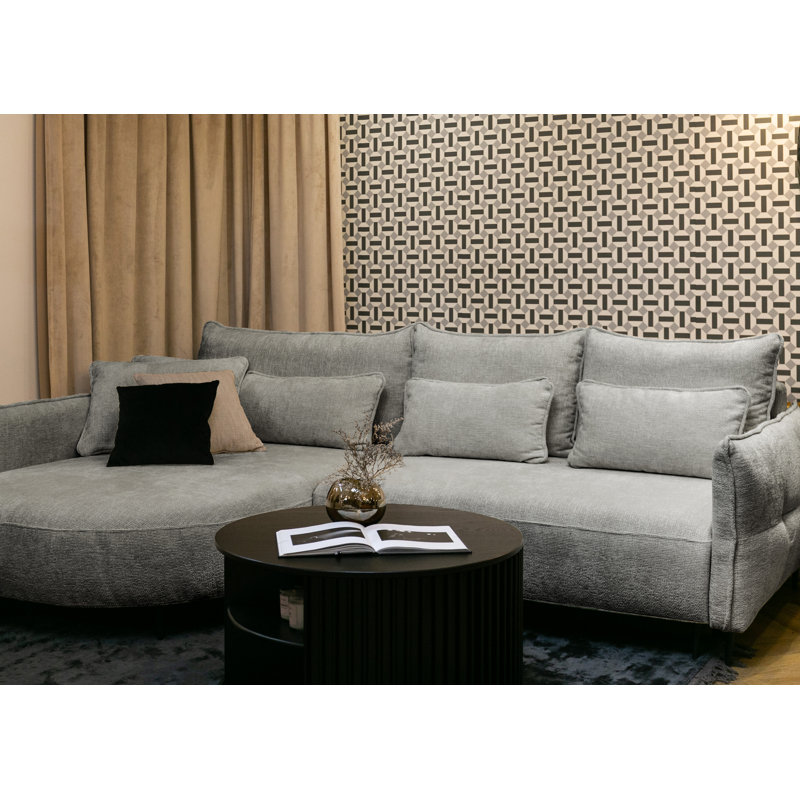 Bairo 3 Seater Fabric Reclining Sofa & Chaise, Left Hand Facing, Light Grey