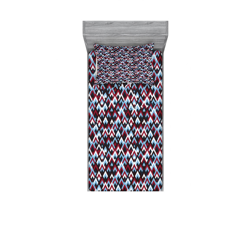 Ensemble de draps géométriques, Ensemble de draps pour lit simple TG avec drap-hou
