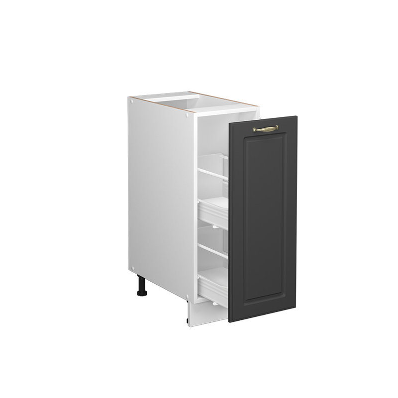 Fame 327 + front ant gold country house_30 x 82 x 51.6, White/Black