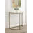 Marble and Metal Half-Circle Console Table-1324422221