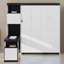 Lit escamotable peu encombrant avec bureau, tablettes et armoires, parfait pour les chambres d'amis