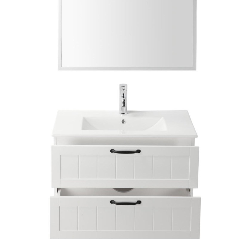 Meuble-lavabo mural 32 po avec lavabo en céramique