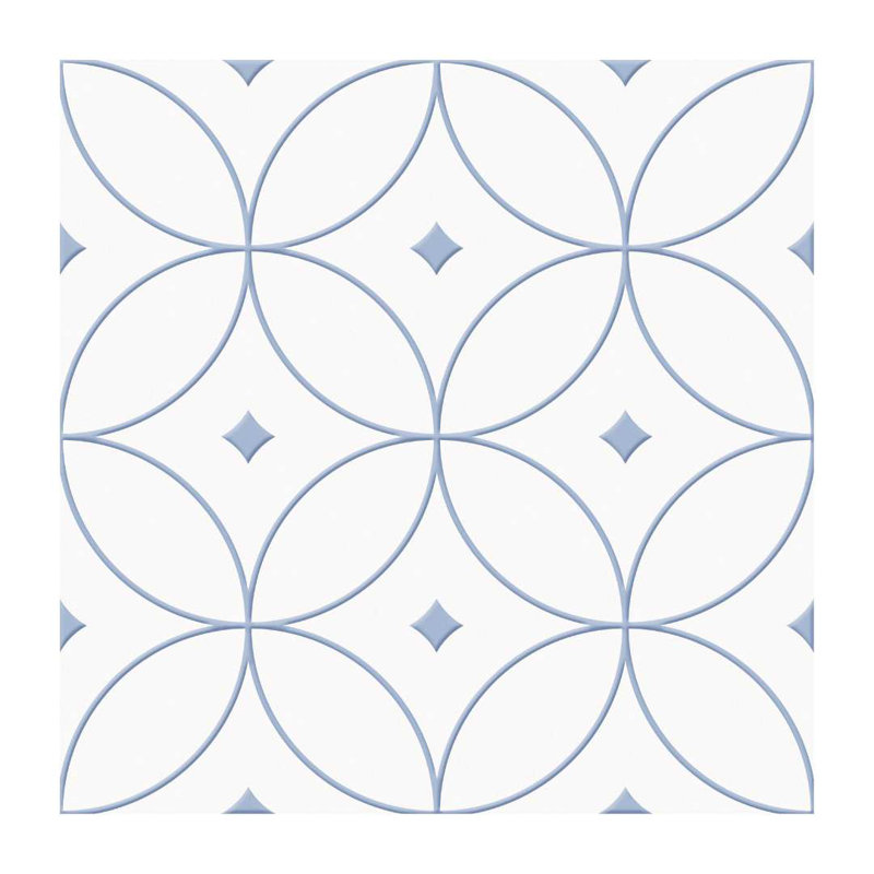 Carreau de porcelaine pour plancher et mur à motif 10 po x 10 po Winifred, Azul