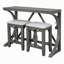 Ensemble de table de salle à manger à hauteur de comptoir 3 pièces Farmhouse avec port USB et tabourets rembourrés-1429036676-1429036677-1429036681-1429036686