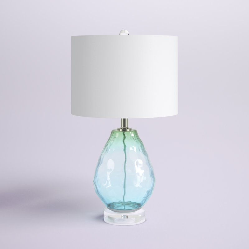 Lampe de table 24 po Arlean, Magnifique bleu / vert