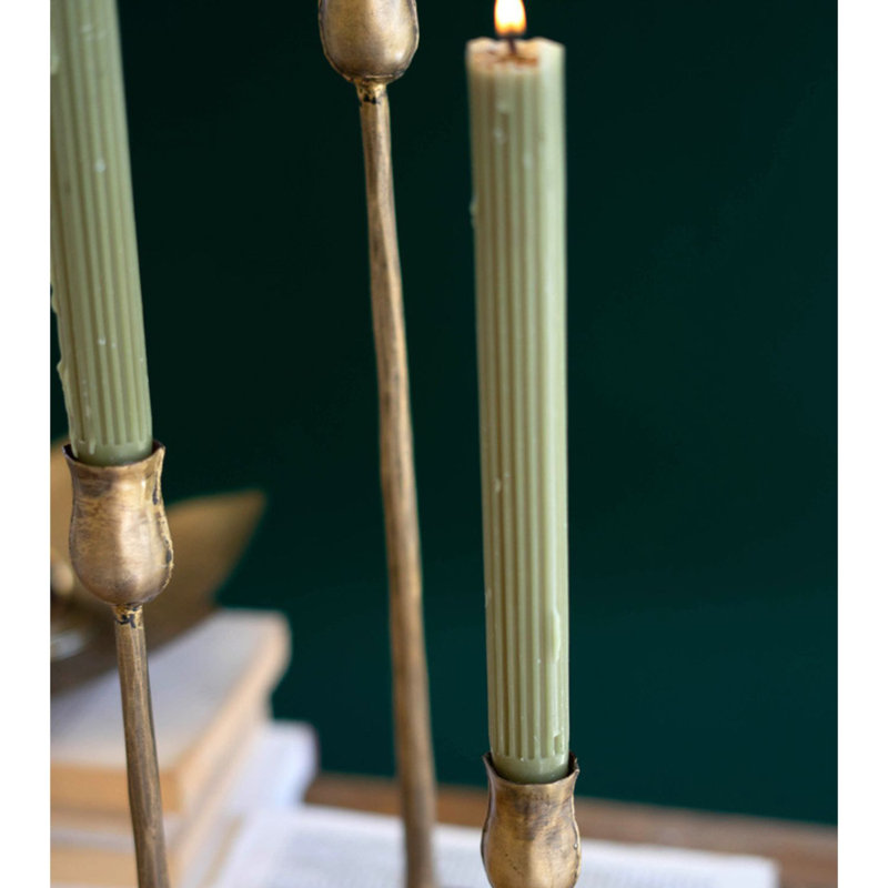 3 Piece Metal Tabletop Candlestick Set