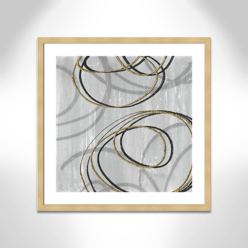 Éléments en mouvement - impression encadrée, Champagne, H 28 po x l 28 po x P 2 po