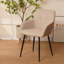 Ensemble de 2 chaises de salle à manger beige, chaises de cuisine rembourrées modernes avec dossier et siège large-954521553