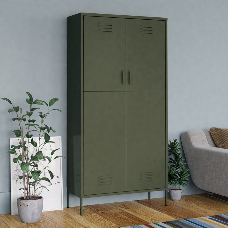 Organisateur de garde-robe pour garde-robe en acier, Vert